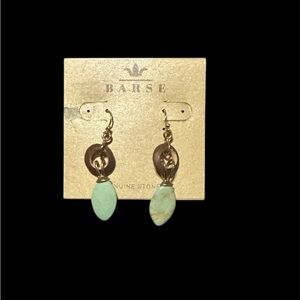 Barse magnesite drop earrings.  New